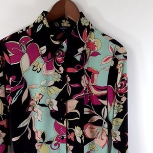 Reitman's Mod Print Blouse